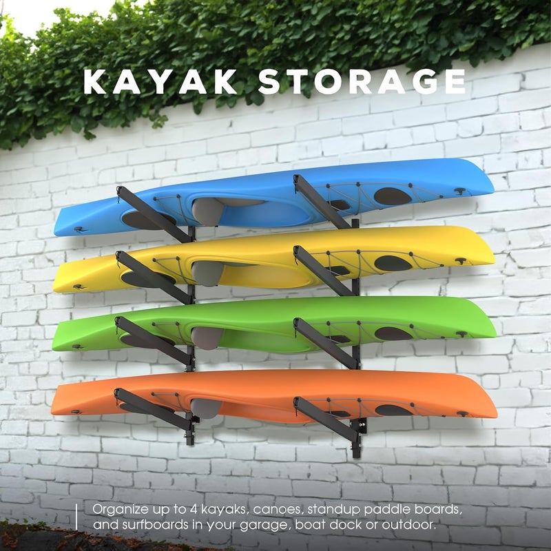 BTRAM Kayak Storage Rack, Heavy Duty Freestanding Sup Storage Stand for Outdoor Use, Storage Rack for Kayaks, SUPs, Canoe and Paddleboard,… - Image 5